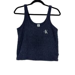 Calvin Klein Women's Sleepwear Cami Top Large Logo Retro Lounge Tank Size Large